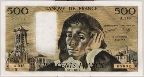 500 francs pascal - francs,