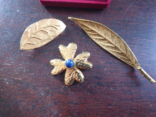 Lot broches dorees - dorees, vintage