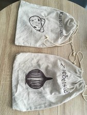 2 sacs à patates/Oignons coton+Lin