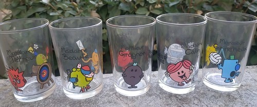 Lot verres moutarde amora - moutarde,