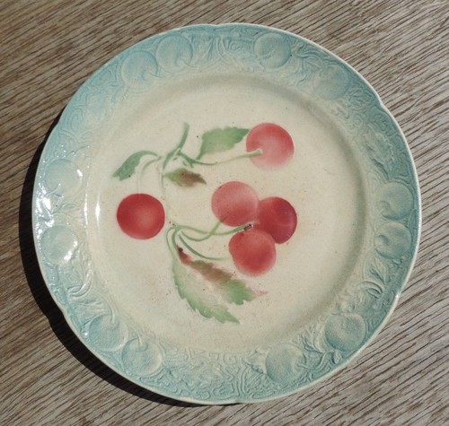 Ancienne assiette barbotine - assiette, en