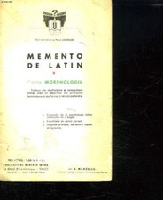 PLAQUETTE. MEMENTO DE LATIN