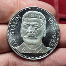 #99-19 ~ Médaille - RUSSIE - Stalin  Argent 13,8g