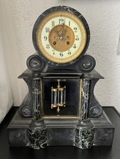 Pendule Borgne Style Napoléon 3 En Marbre Balancier Mercure , Avec Sa Clé