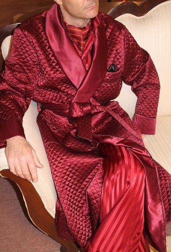Matelassé hommes robe vintage - hommes,