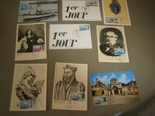 lot 9 cartes 1er jour 1970