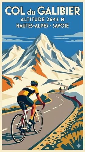 Affiche poster col galibier - poster,