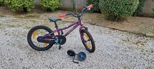 Vélo enfant mauve 1 vitesse avec roulettes