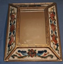 Miroir ancien à parecloses verre églomisé