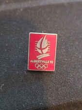 (H1) pin's vintage badge épinglette pins + attache Albertville 92