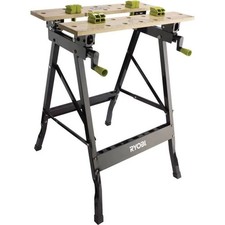 RYOBI - Etabli pliable orientable a 90° - table bambou 605 x 625 x 790 mm - 6...