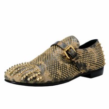 Giuseppe Zanotti Design Leather Rock Studs Loafers Shoes 7 8 9 9.5 10 10.5