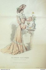 Gravure Mode illustree 1902 #