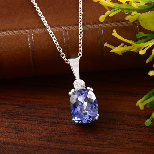 Collier saphir bleu pendentif - collier,