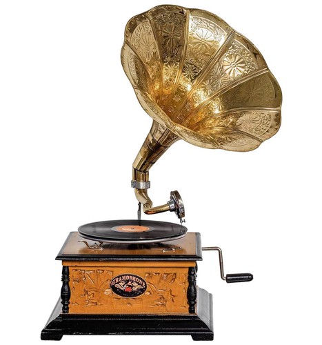 Gramophone avec pavillon pour