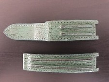 Bracelet cuir requin vert montre Cartier Pascha 18mm boucle déployante