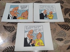 Lot D 3 planches Tintin