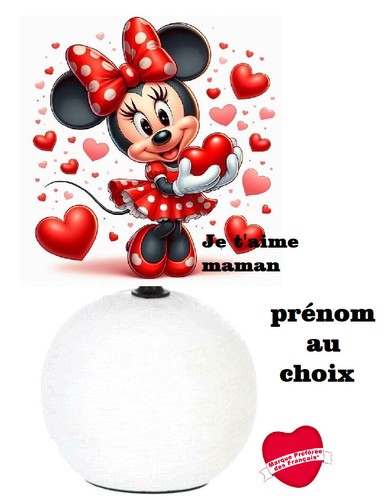 Lampe chevet minnie - lampe,