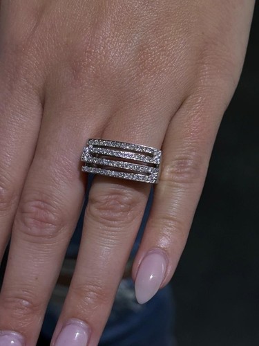 14k blanc naturel diamants - naturel,