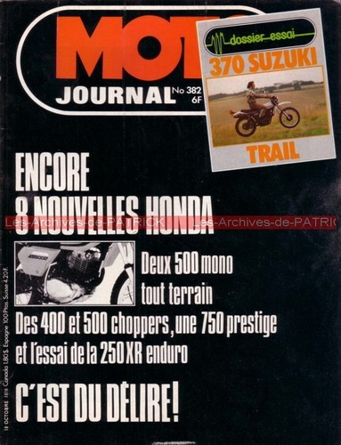 Moto journal 382 essai - ,