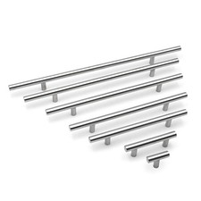 6 × Argent Poignee de Meuble