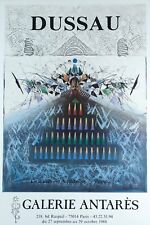 Georges DUSSAU - Affiche originale - Paris 1988 - Exposition Galerie Antarès