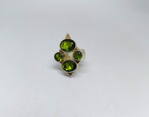 Bague zirconium vert t53 - bague,