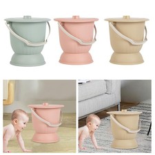 Pot de chambre 4,5 L Crachoir de toilette avec couvercle pour enfants,