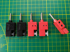 Lot de 5 fiches bananes 4 mm RADIALL raccord rapide