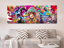 Tableau pop art singe