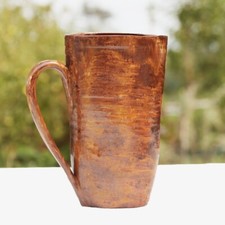 Pichet en grès marron 20 cm vintage