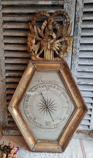 ANCIEN BAROMETRE DE DIRECTOIRE 18EME EN BOIS DORE