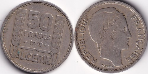 Francs 1949 algérie - 50,