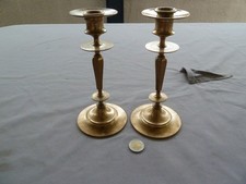 Ancienne paire de bougeoirs en