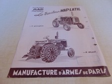 Prospectus brochure tracteur  MAP LATIL gazogène  alcool
