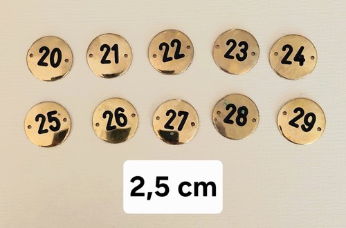 Lot numéros laiton - en,