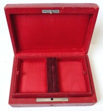 Petite boite à bijoux en cuir Art Deco vers 1920 jewel box case CHALMETTE Paris