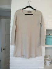 NWOT PLY CASHMERE Tunic METALLIC GOLD THREAD Cashmere BLEND SO CHIC Sz S