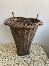 Ancien Panier Hotte En Osier