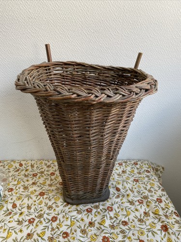 Ancien panier hotte osier - panier, en