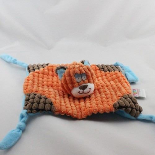Doudou plat chat orange - , marron