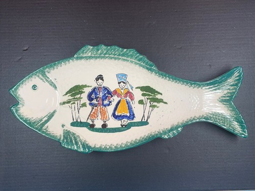 Grand plat poisson faience - grand, de