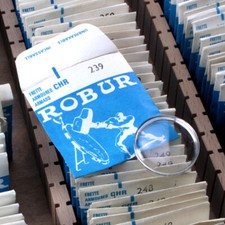 ROBUR Cristal de montre acrylique pour montres-bracelets, bombé chromé