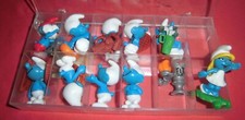 Lot Figurines Kinder Surprise 9 Les Schtroumpfs + Boîte 2001 JRF