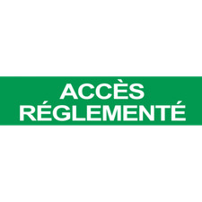 Accès réglementé VERT