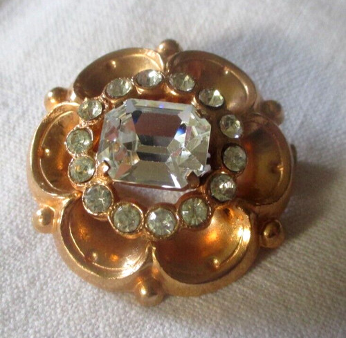 Ancienne broche couleur - , or