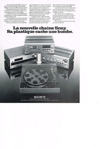 Publicite 1975 sony - 1975,