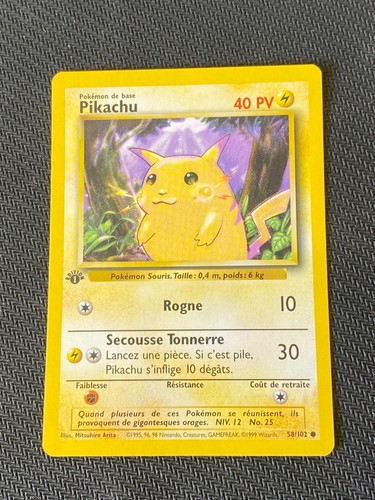 Carte pokémon pikachu - pikachu, 58/102