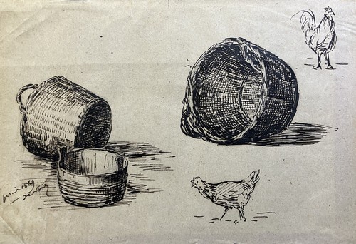 Dessin 1869 signé - , de