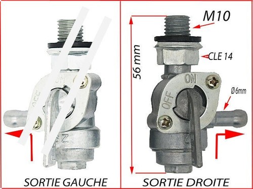 Robinets essence sortie a - sortie,